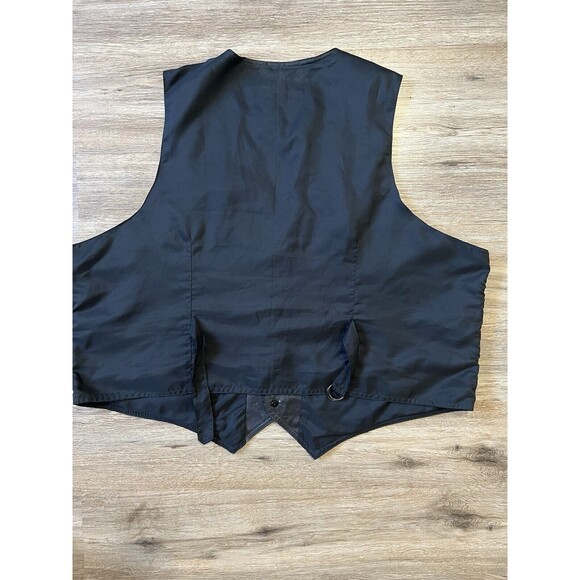 Wilsons Leather Biker Vest XXL Sleeveless Front Motorcycle Vest 5 Button - Picture 3 of 5